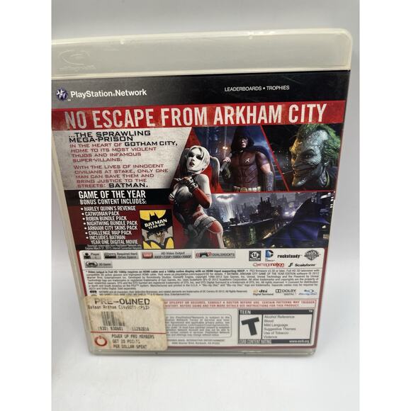 Batman Arkham City PS3 Sony Playstation 3 Game of The Year Edition CIB - Picture 2 of 6